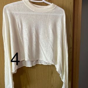 Cream coloured cropped sweater